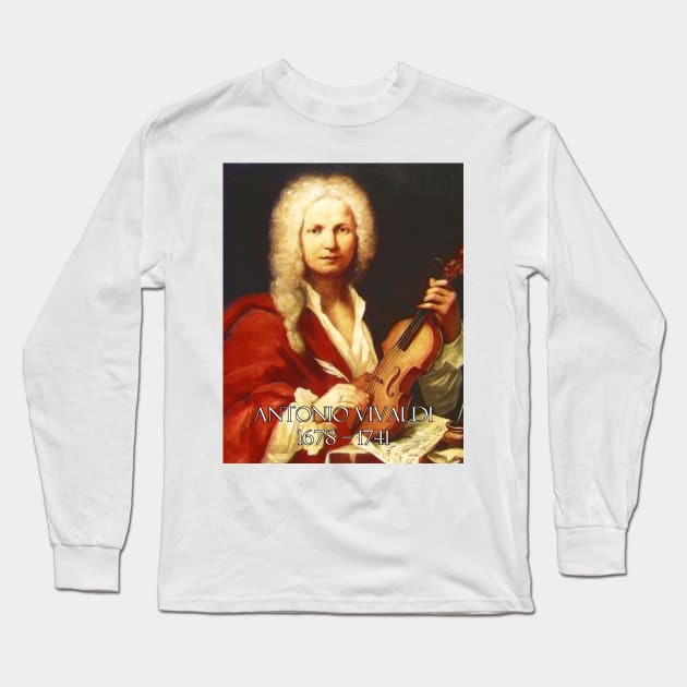 Great Composers: Antonio Vivaldi Long Sleeve T-Shirt by Naves
